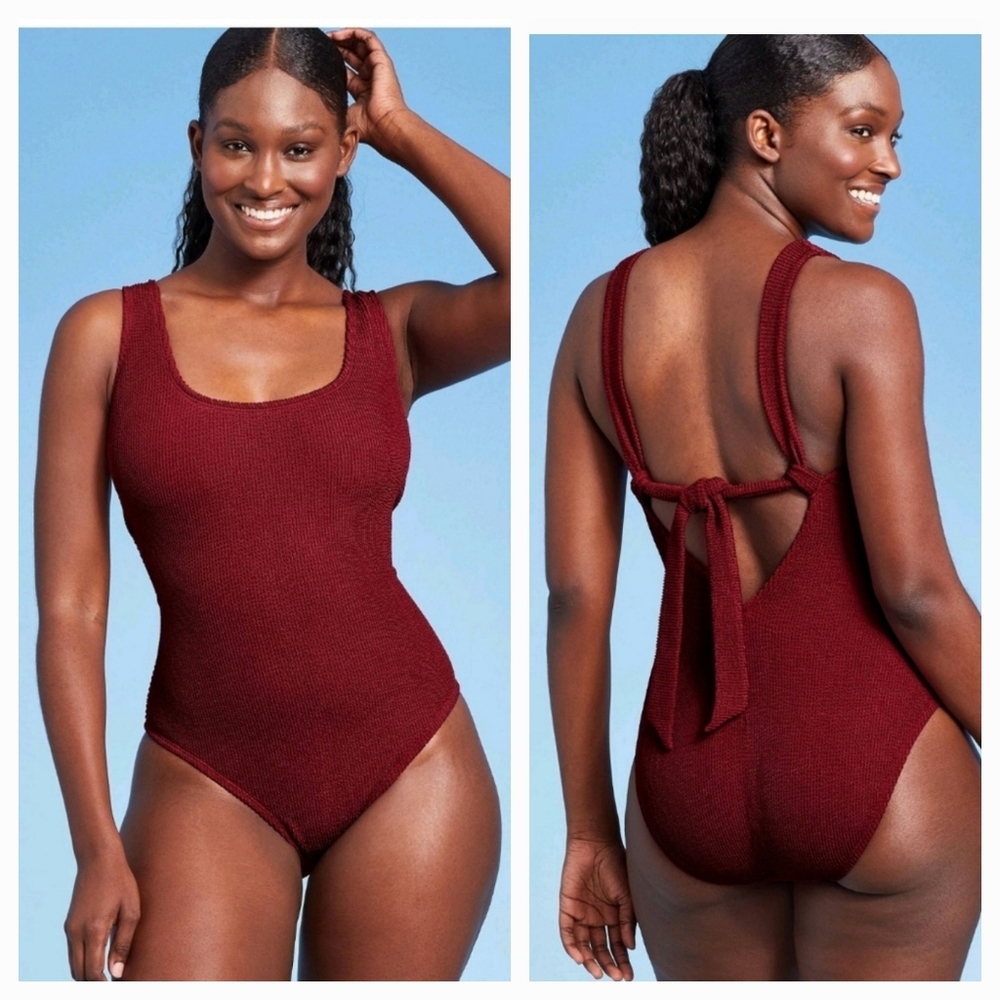 Cut Out Back Square Neck Medium Coverage One Piece Swimsuit - Kona Sol